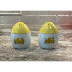 Avon Buttercup Egg Shaped Salt and Pepper Shakers